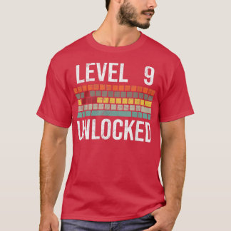 9th Birthday Gamer Birthday for Boys, Kids Level 9 T-Shirt