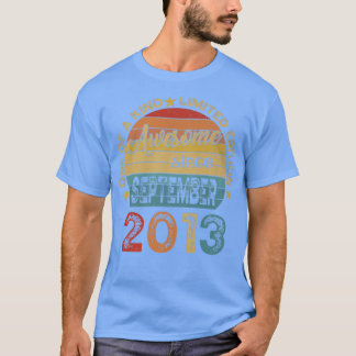 9th Birthday Gifts Awesome Since September 2013 9  T-Shirt