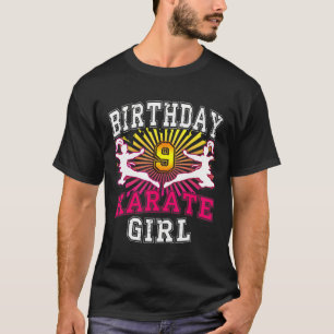 9th Birthday Girl - Karate 9 Years Old T-Shirt