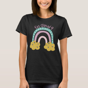 9th Birthday Girl Rainbow On Cloud Nine 1 T-Shirt