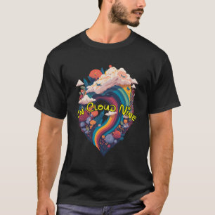 9Th Birthday Girl Rainbow On Cloud Nine T-Shirt