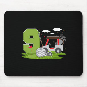 9th Birthday Golf 9 Years Old Birthday Party Golfe Mouse Mat