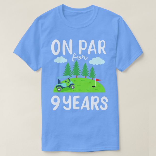 9th Birthday Golf Golfer T-Shirt (Design Front)