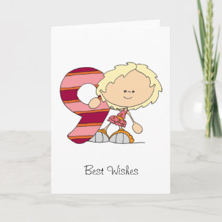 9th Birthday - Greetings Card - Girl