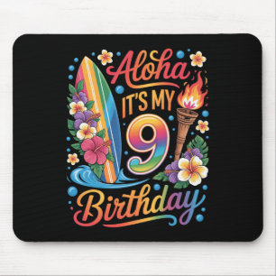 9th Birthday Hawaii Aloha Tropical Vacation Cruise Mouse Mat