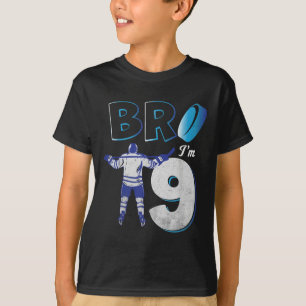 9th Birthday Ice Hockey Boy 9 Year Old Hockey Play T-Shirt