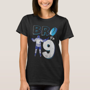 9th Birthday Ice Hockey Boy 9 Year Old Hockey Play T-Shirt
