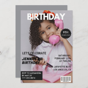 9th birthday invitations for her Magazine Cover