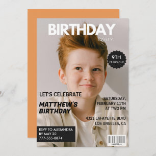 9th birthday invitations for him Magazine Cover