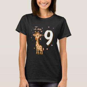 9th Birthday Jiraff Fan T-Shirt