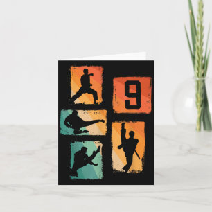9th Birthday Karate Taekwondo 9 Years Old Boy Card