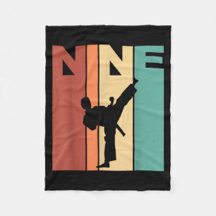 9th Birthday Karate Taekwondo Theme 9 Year Old Fleece Blanket