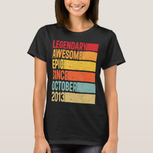 9th Birthday Legendary Epic Awesome Since October T-Shirt