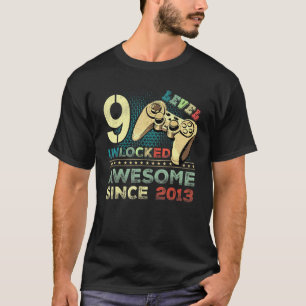 9th Birthday  Level 9 Unlocked Awesome 2013 Kids B T-Shirt