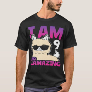9th Birthday Llama 9 Years Old Awesome Since 2011  T-Shirt