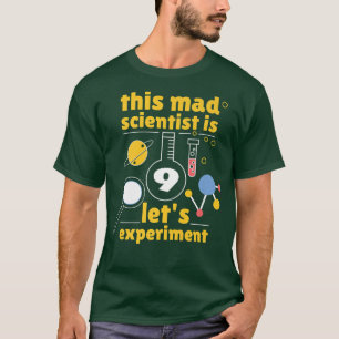 9th Birthday Nine Bday Science Mad Scientist Chemi T-Shirt