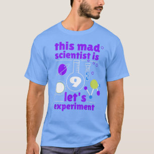 9th Birthday Nine Bday Science Mad Scientist Chemi T-Shirt