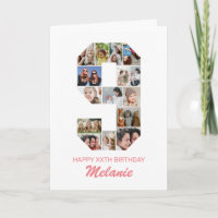 9th Birthday Number 9 Photo Collage Personalised