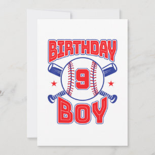 9th Birthday of baller Big Number Nine  Invitation