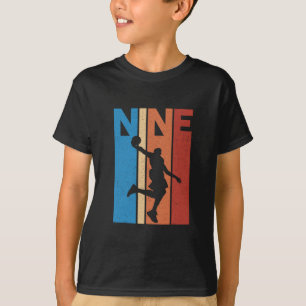 9th Birthday Party Nine 9 Years Old Sketll Kids Bo T-Shirt
