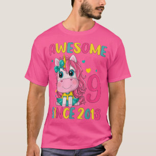 9th Birthday Party Unicorn Girl 9 Years Old Birthd T-Shirt
