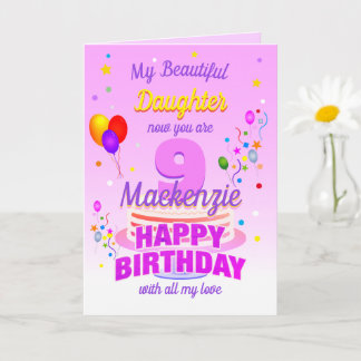 9th Birthday PINK Card