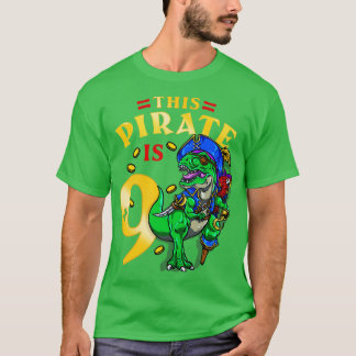 9th Birthday Pirate Dinosaur 1 T-Shirt