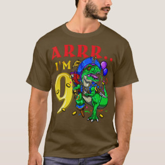 9th Birthday Pirate Dinosaur T-Shirt