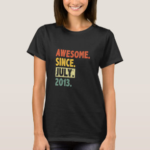 9th Birthday Retro 9 Years Old Awesome Since July T-Shirt