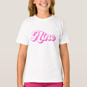 9th Birthday Retro Girl T-Shirt