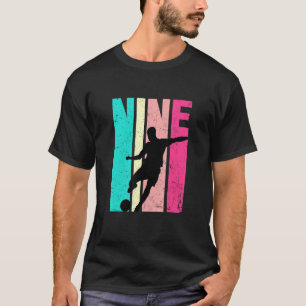9th Birthday Retro Soccer  9 Years Old Birthday T-Shirt