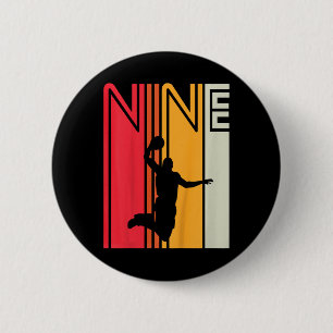 9th Birthday Sketll Lover 9 Years Old Retro 6 Cm Round Badge