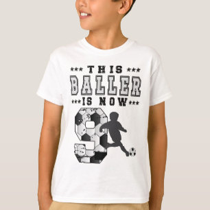 9th Birthday Soccer Boy Nine Year Old Soccer Playe T-Shirt