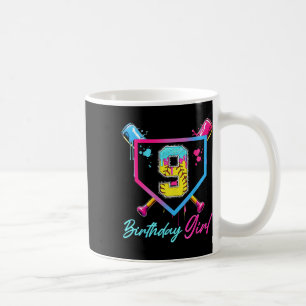 9th Birthday Softll Ice Cream Drip 9 Year Old Bday Coffee Mug