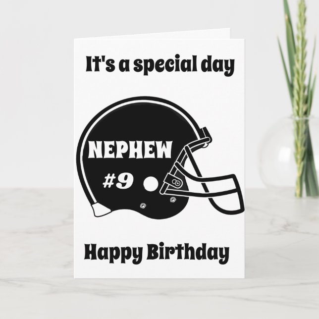 **9th BIRTHDAY** SPECIAL BOY "SPECIAL NEPHEW!!!" Card (Front)
