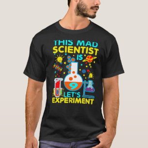 9th Birthday This Mad Scientist Is 9 Let's Experi T-Shirt