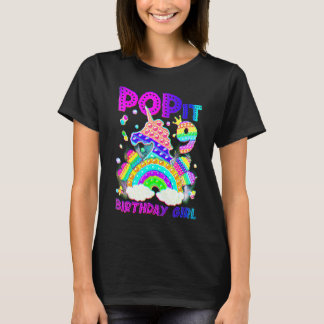 9th Birthday Unicorn Fidget Pop It Birthday Girl 9 T-Shirt