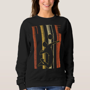 9th Birthday Volleyball Sport Boys Retro Born In Sweatshirt