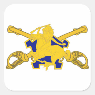 9TH CAVALRY DUI - CROSSED SABERS DESIGN STICKERS