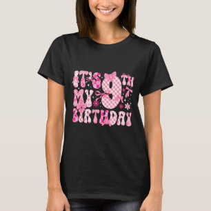 9th Coquette Themed Birthday Nine Year Old Girl Co T-Shirt