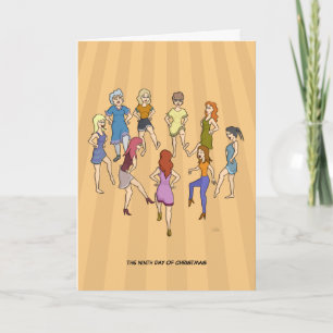 9th Day of Christmas (Nine Ladies Dancing) Card