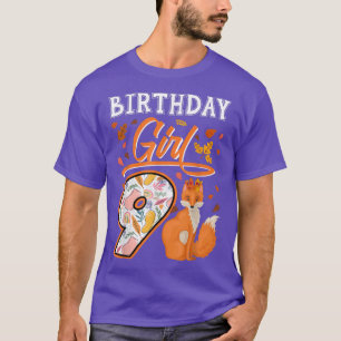 9th Fo Birthday Girl Cute Fo Lover Zoo Animal 9 Ye T-Shirt
