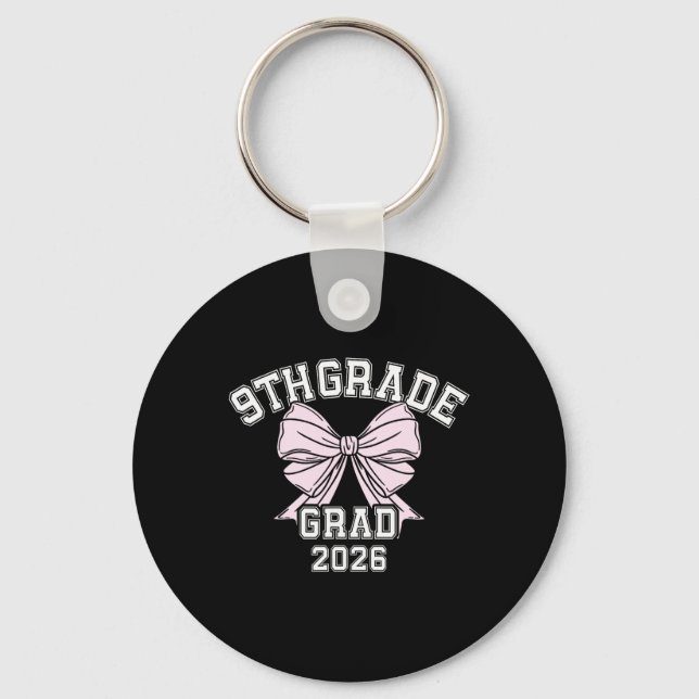9th Grade Bow 2026 Freshman Graduation  Key Ring (Front)
