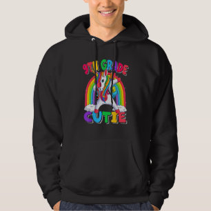 9th Grade Cutie Dabbing Unicorn Back to School Kid Hoodie