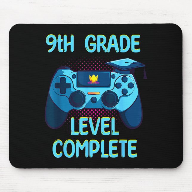 9th grade level complete last day of school funny mouse mat (Front)