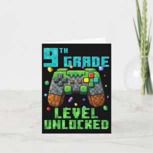 9th Grade Level Unlocked Gamer Controller Back To Card