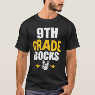 9th Grade Rocks Back To School Ninth Grade Teacher T-Shirt