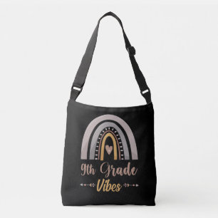 9th Grade Vibes Rainbow Ninth Grade Back to School Crossbody Bag