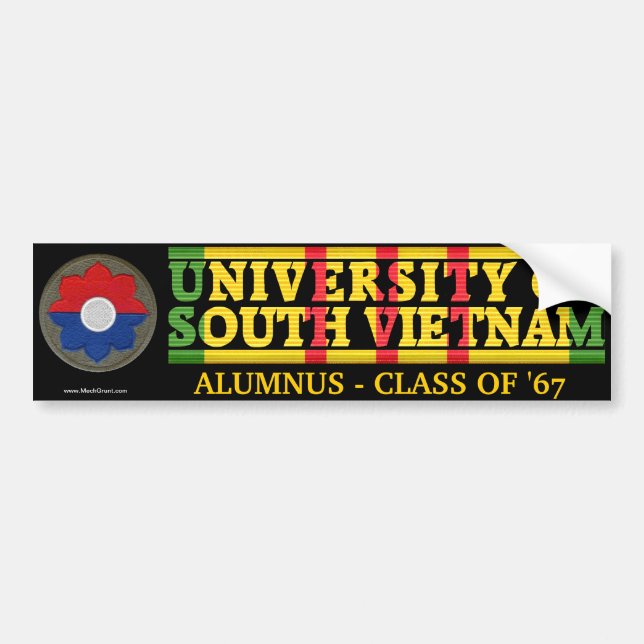 9th Inf. Div. - U of South Vietnam Alumnus Sticker (Front)
