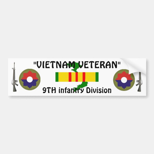 9th Inf Division bumper sticker (Front)
